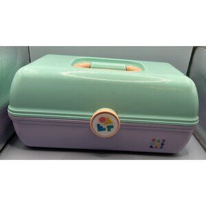 Vintage Caboodles  Purple And Green Makeup Carrying Case Box 5626